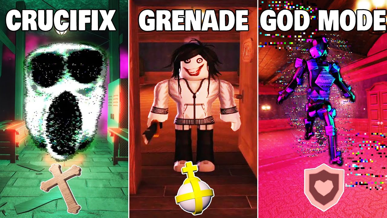 All Enemies vs Holy Hand Grenade vs Crucifix vs God Mode In Doors