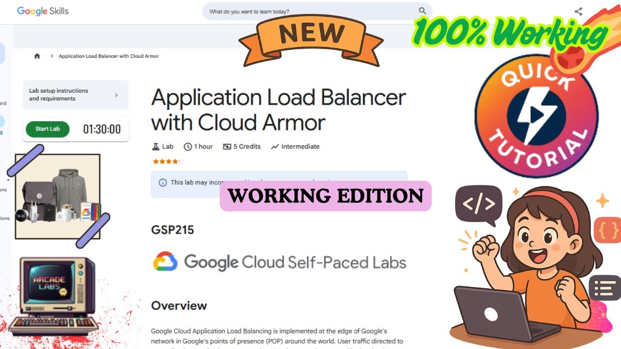 Балансировщик нагрузки приложений с Cloud Armor | Самый простой из всех #GSP215 #qwiklabsarcade2025
