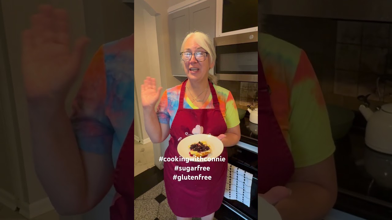 Sugar Free & Gluten Free Lemon Blueberry Cheesecake Bars
