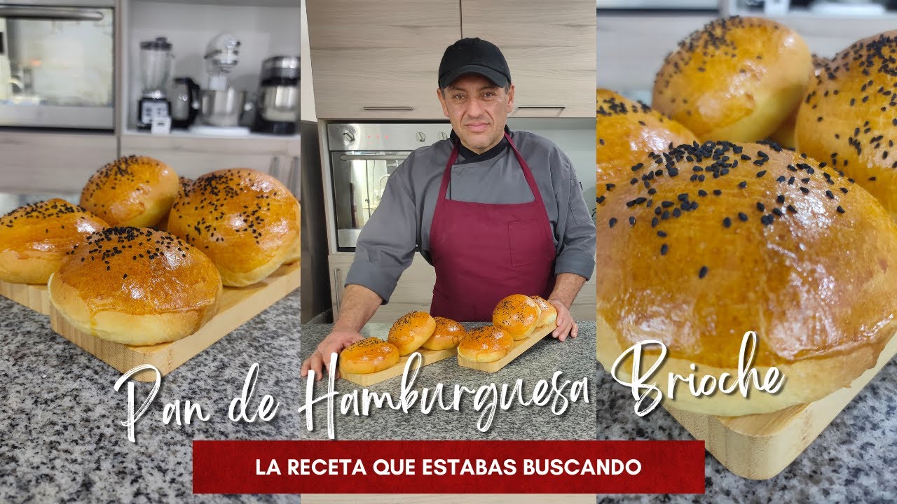 Pan de Hamburguesa BRIOCHE - Receta PASO a PASO