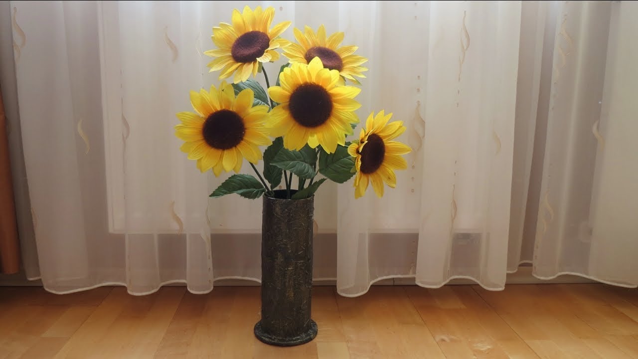Blumenvase-Deko Vase selber basteln-Bastelidee-einfach.