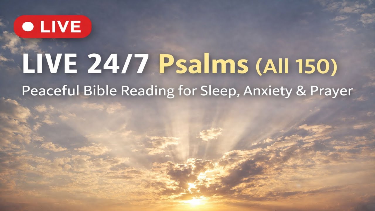 🔴 LIVE 24/7 Psalms (All 150) | Peaceful Bible Reading for Sleep, Anxiety & Prayer