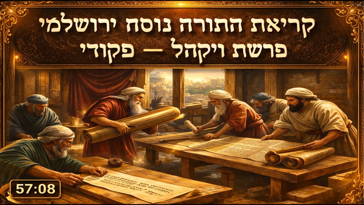 קריאת התורה נוסח ירושלמי לפרשת ויקהל פקודי ֍ משה תורג'מן