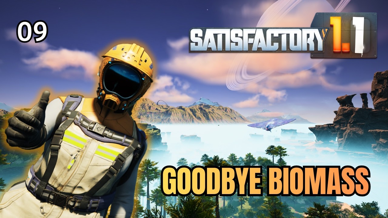 Satisfactory 1.1 – Угольная электростанция в сети! Прощай, биомасса | Эпизод 09