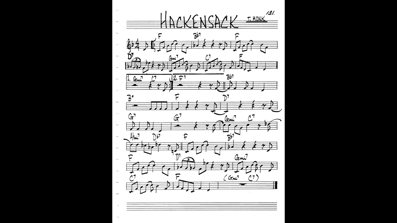 Hackensack (Thelonious Monk) - Solo Jazz Piano (Real Book) | Budo Saurus