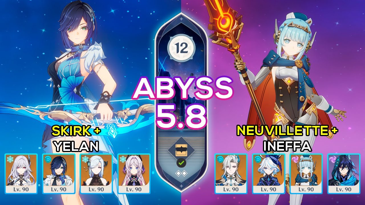 C0 Ineffa + C0 Neuvillette & C0 Skirk Freeze | Spiral Abyss 5.8 | Genshin Impact