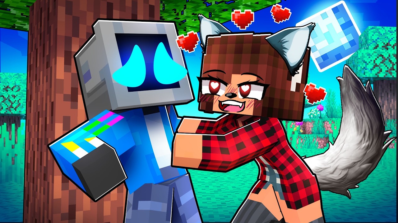 Dating a WEREWOLF GIRL in Minecraft!