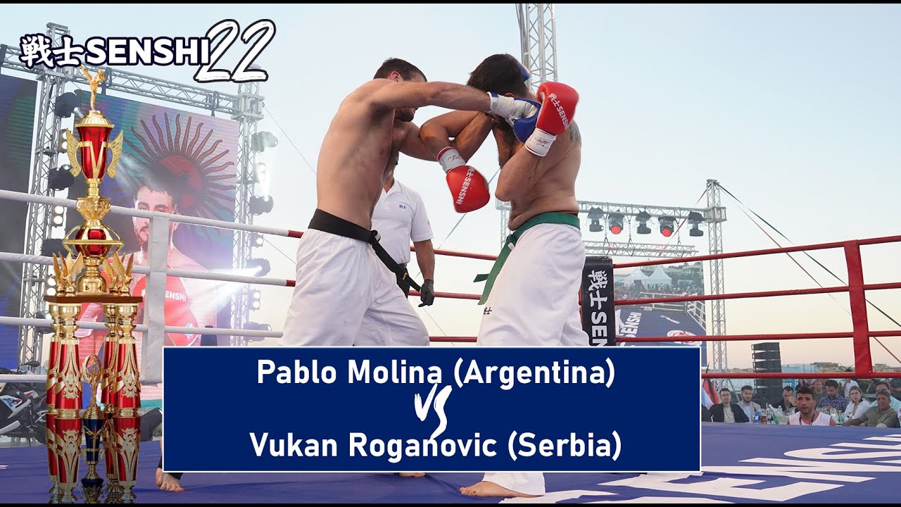 KWU SENSHI World Cup, Final -90 kg Pablo Molina (Argentina, red) - Vukan Roganovic (Serbia)