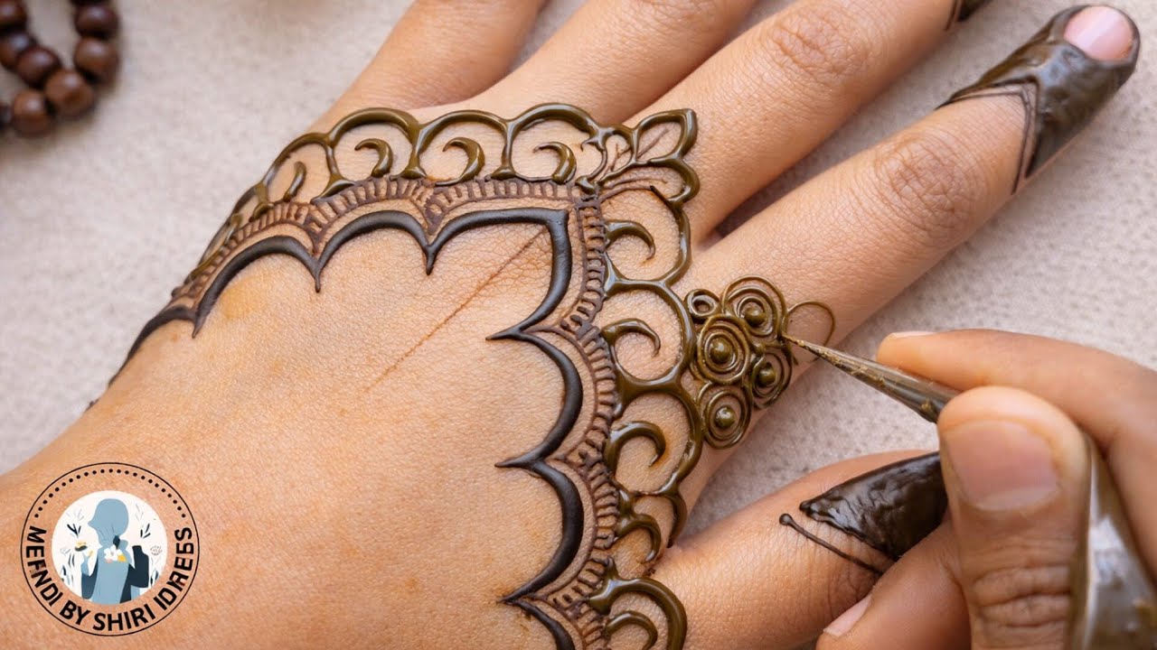 Holi special mehndi design 2026 || mehndibyshiri || easy back side henna #mehndi #2026 