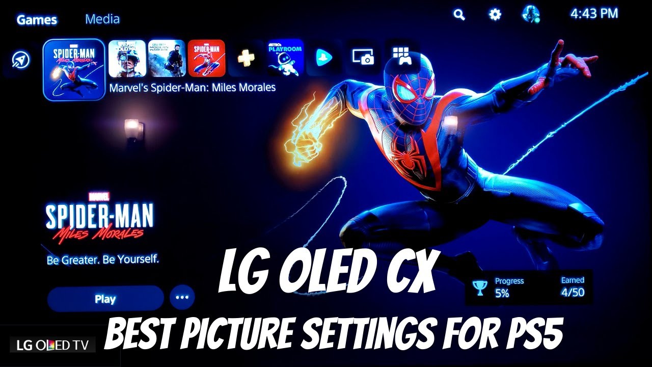 LG OLED CX Best Picture Settings for PS5 4K HDR HGIG Calibration