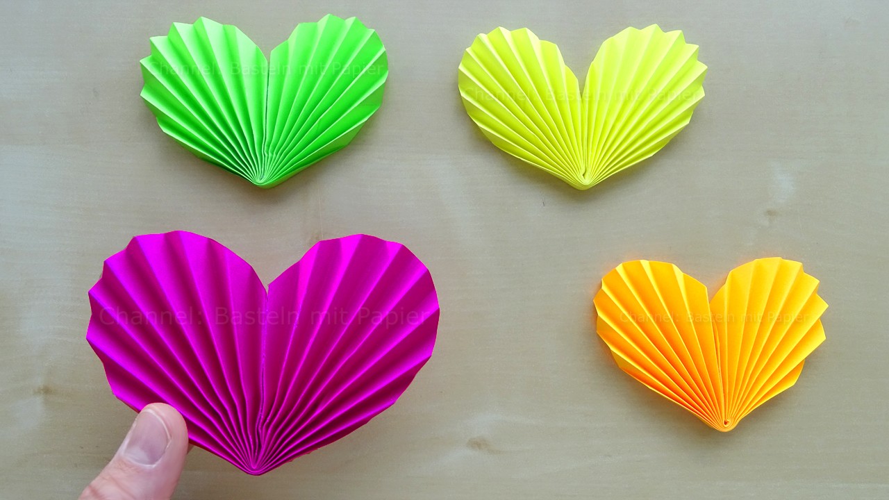 Basteln zum Muttertag: Einfaches Herz basteln als Muttertagsgeschenk ❤ oder Geschenk zum Geburtstag