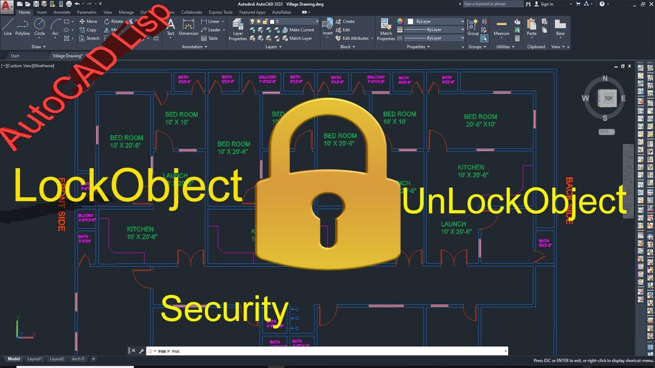 LockObject и UnlockObject в AutoCAD Lisp в качестве средств безопасности