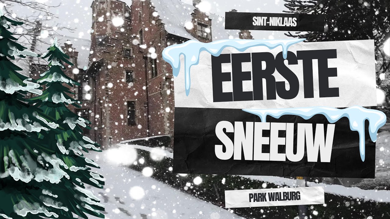 #146 Eerste Sneeuw in Sint Niklaas   Winterwandeling in Park Walburg 09/01/2025