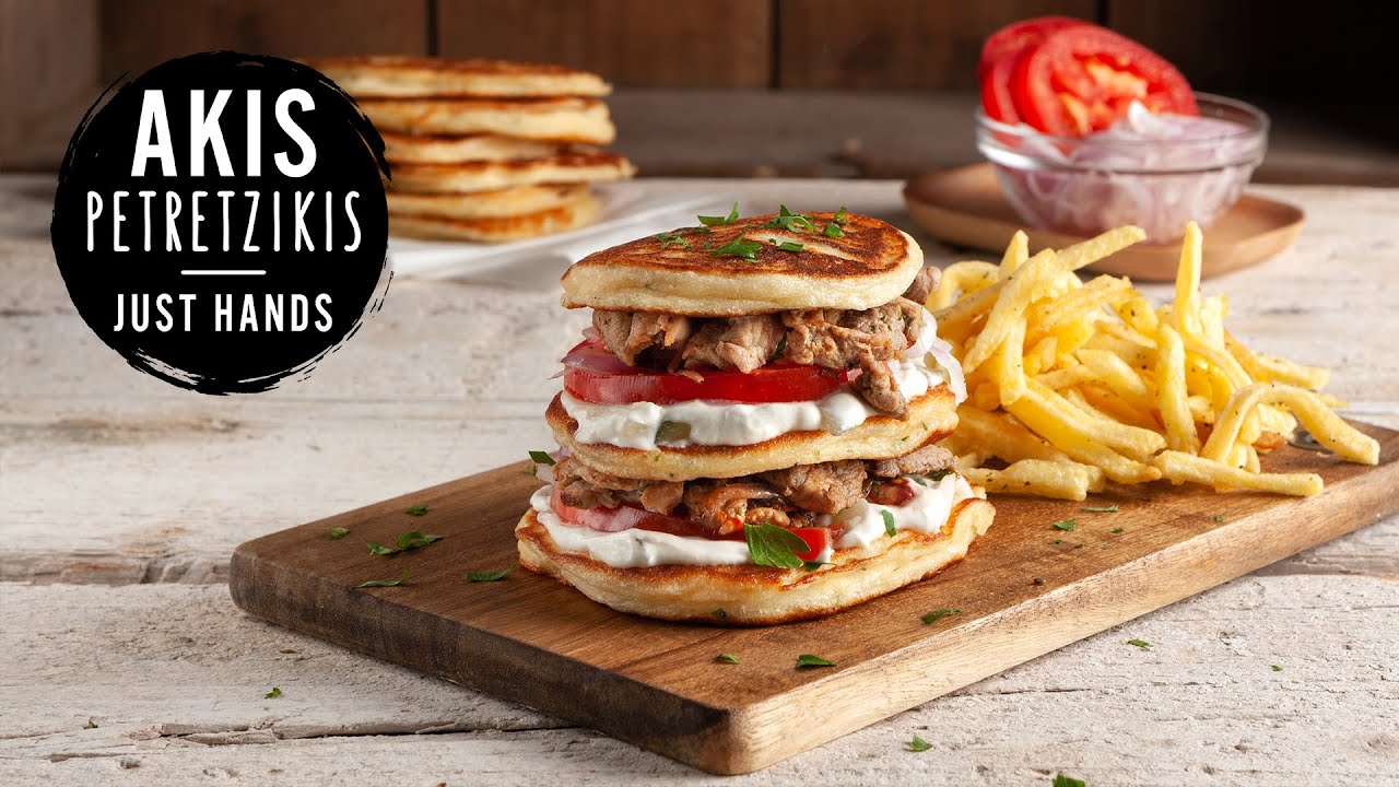 Savory Pancakes with Chicken Gyro | Akis Petretzikis
