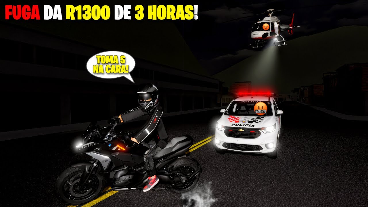 FUG4 DE BMW R1300 DE 2 HORAS E VEIO ATÉ ÁGUIA NO GRAU SP! (PT41) - Roblox RP