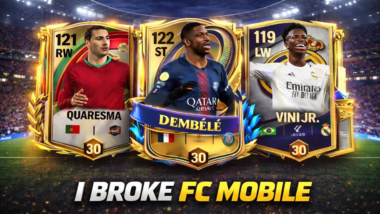 This Team BROKE FC Mobile⚡ | Vini × Dembele × Quaresma × Mabappe | FC MOBILE Gameplay Goal Highlight