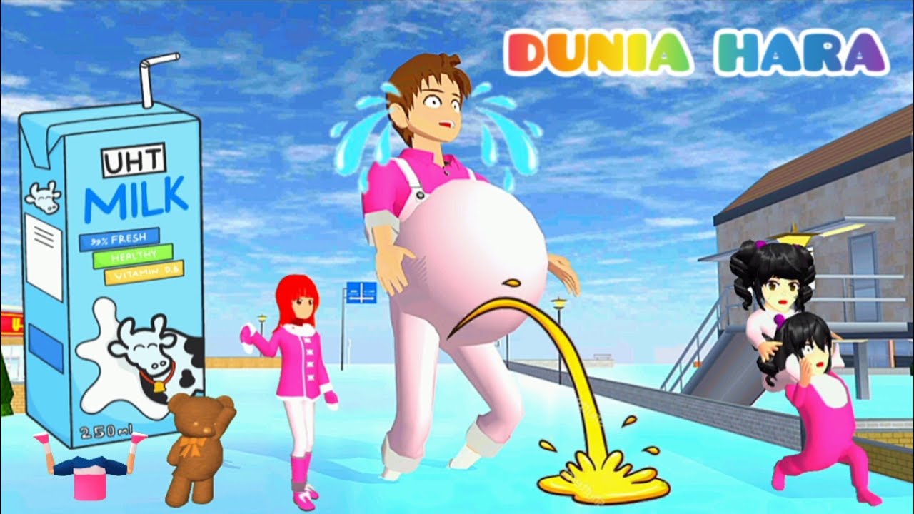 Yuta Minum Susu Jadi Buncit Sampai Terkencing Kencing 🤣 | Banjir Pipis Pesing Raksasa | Sakura