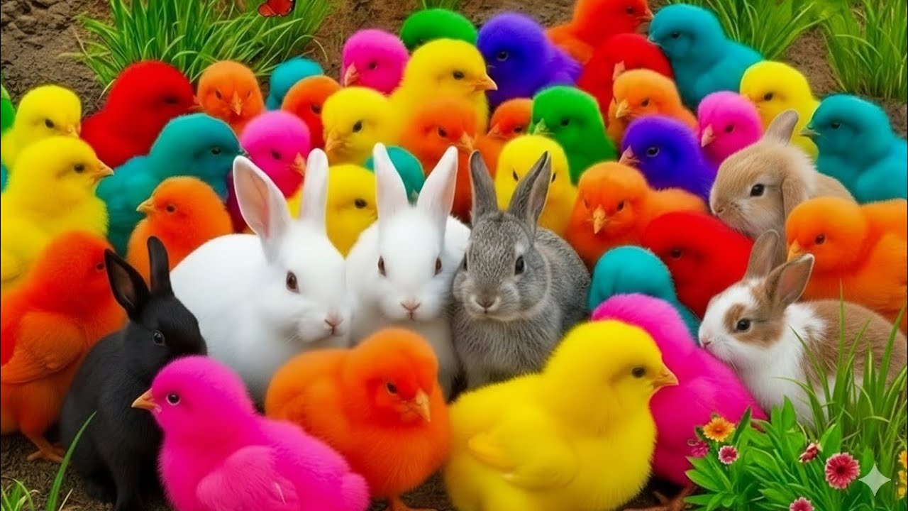 Tangkap Ayam Lucu, ayam warna warni, ayam rainbow, kelinci lucu, bebek lucu, ikan koi, Hewan Lucu