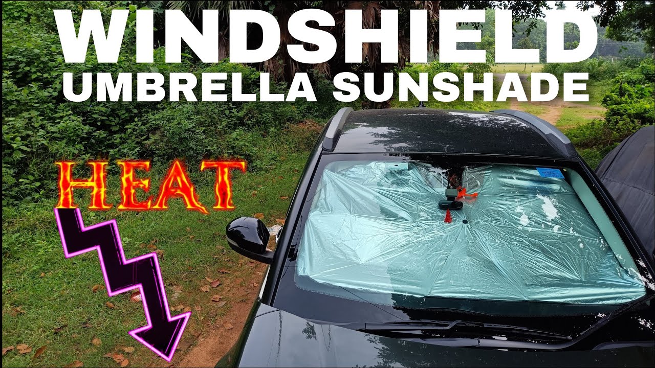 Car umbrella  windshield sunshade cover | Car umbrella sunshade review
