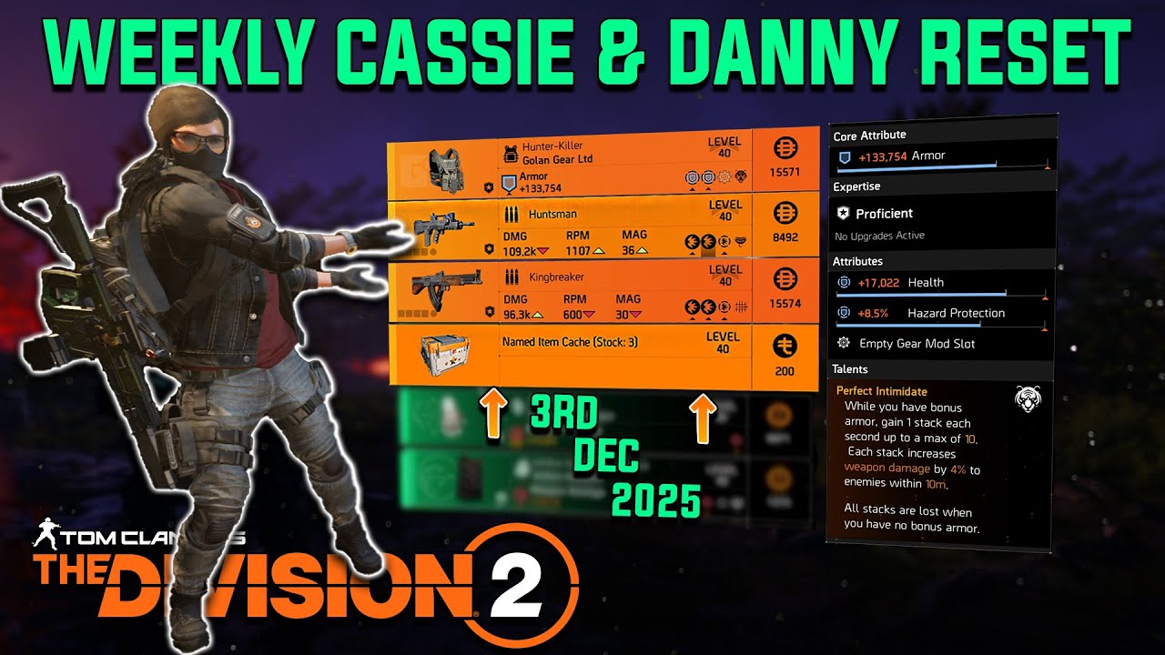 The Division 2 | WEEKLY CASSIE & DANNY RESET Y7S3 | December 3rd 2025