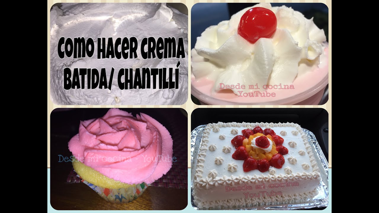 Crema Batida o Chantilli - Chantilly / How to do Whipped Cream