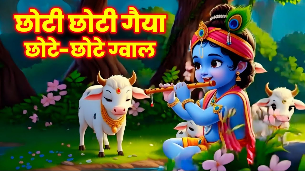 छोटी छोटी गैया छोटे छोटे ग्वाल। Choti Choti Gaiya Chote Chote Gwal। #kanha #krishna #krishnabhajan