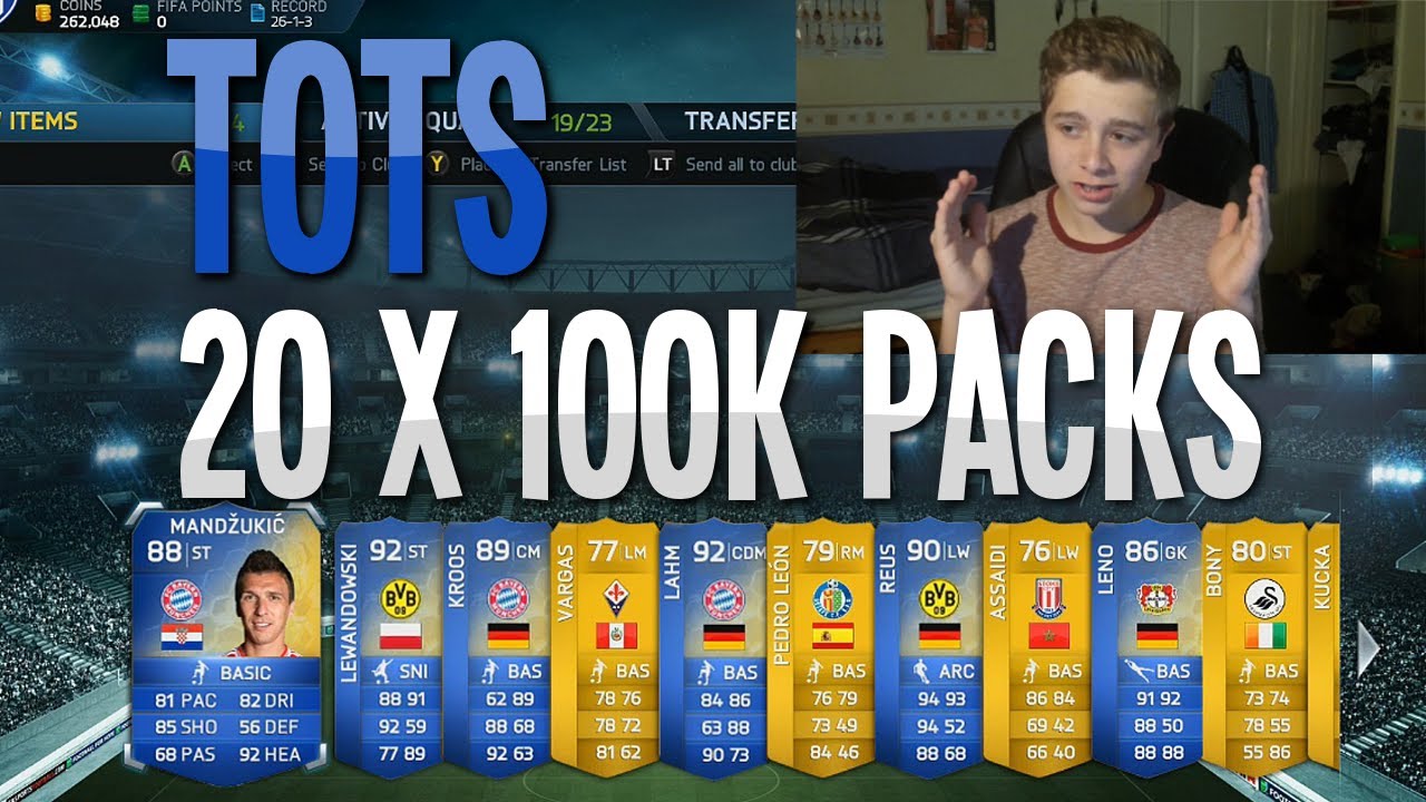 FIFA 14 - TOTS 20 x 100k Packs | HUGE Pack Opening!