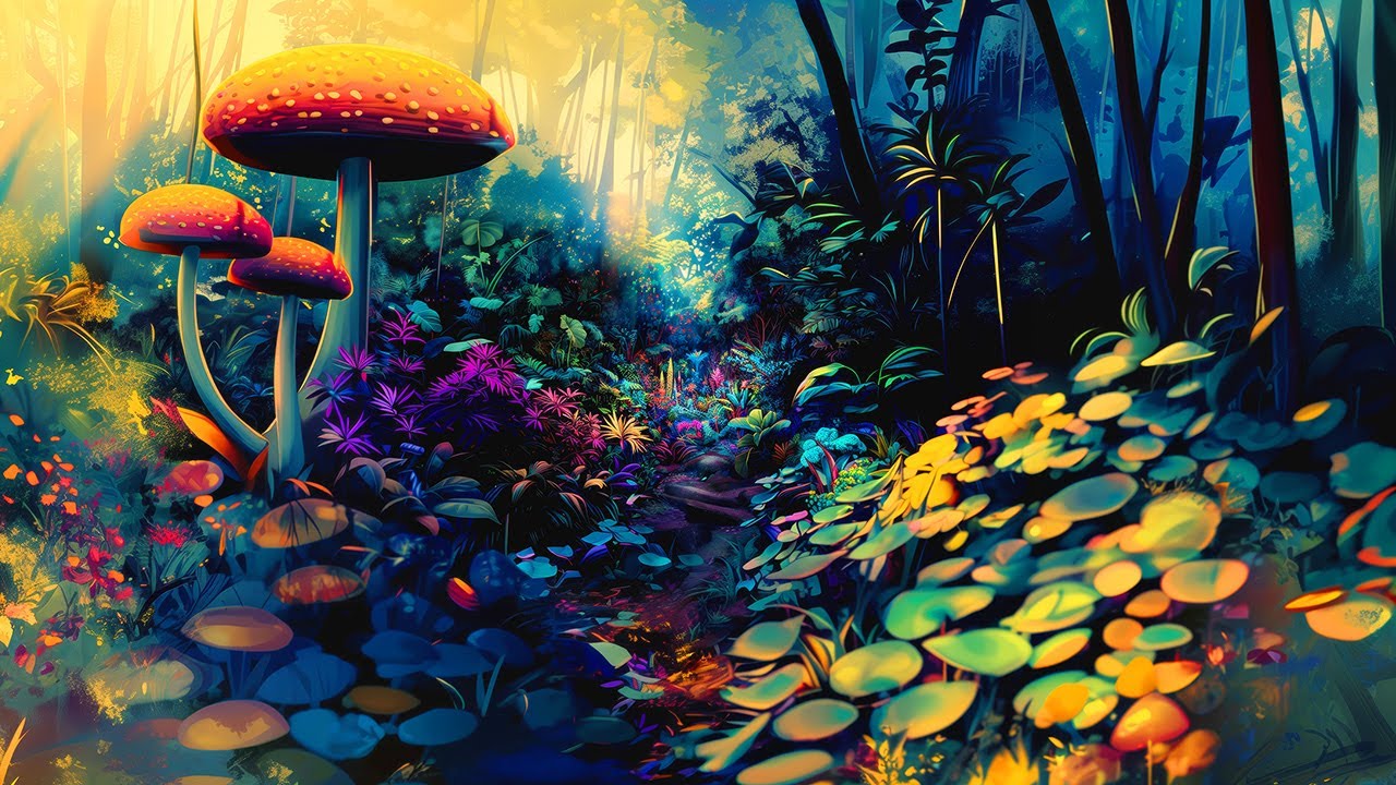 Journey to the secret garden, Infinite zoom animation, AI generated art, 4 k