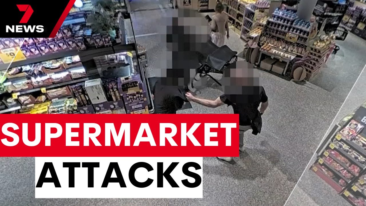 Shocking video from Coles shows violent attacks inside its supermarkets | 7NEWS