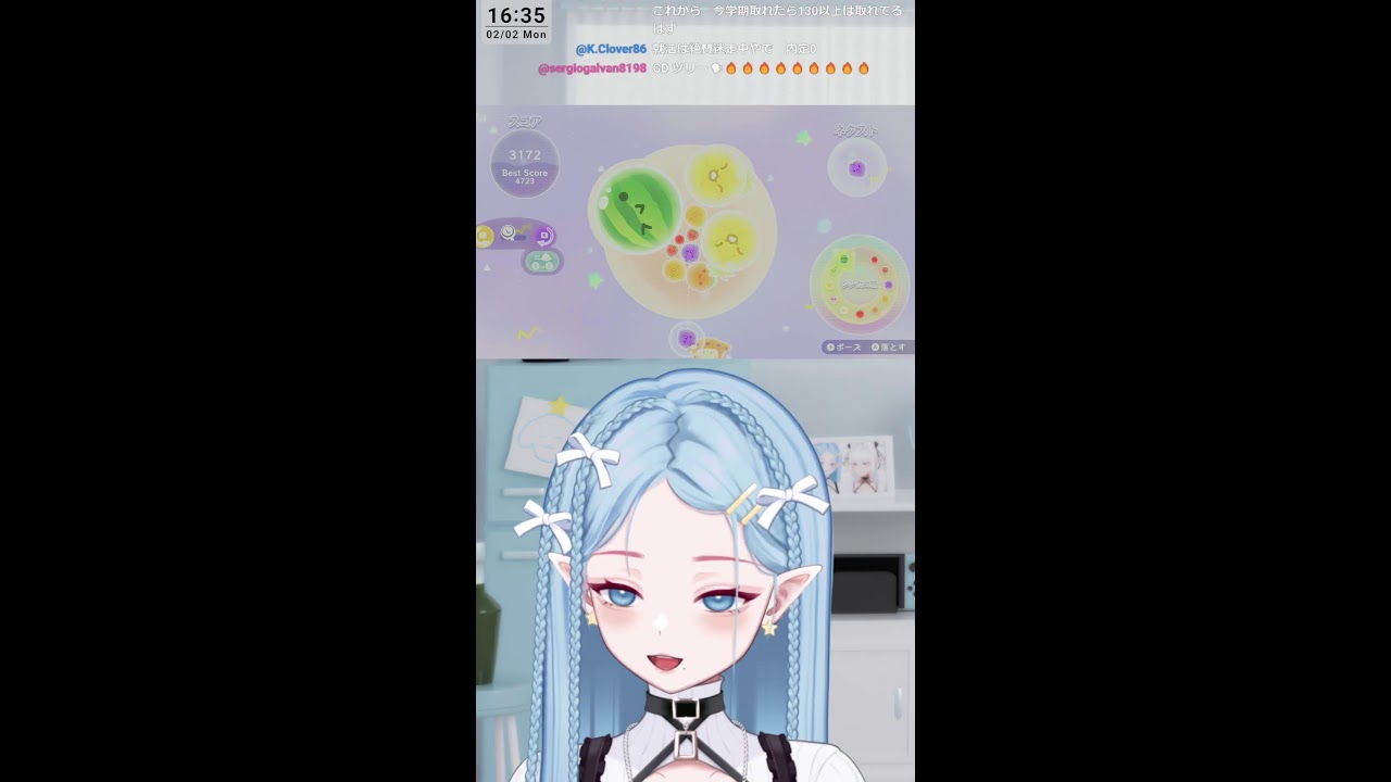 今日もこつこつスイカ【ダブスイ実績あり！！】　 #shorts #vtuber #スイカゲームぷらねっと