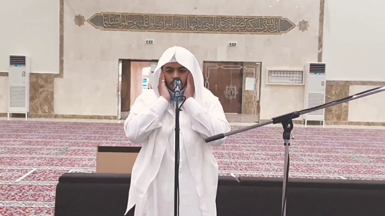 أذان المغرب على الطريقة المدنية للمؤذن عبدالعزيز الصيعري من جامع صالح الجهني بالمدينة المنورة