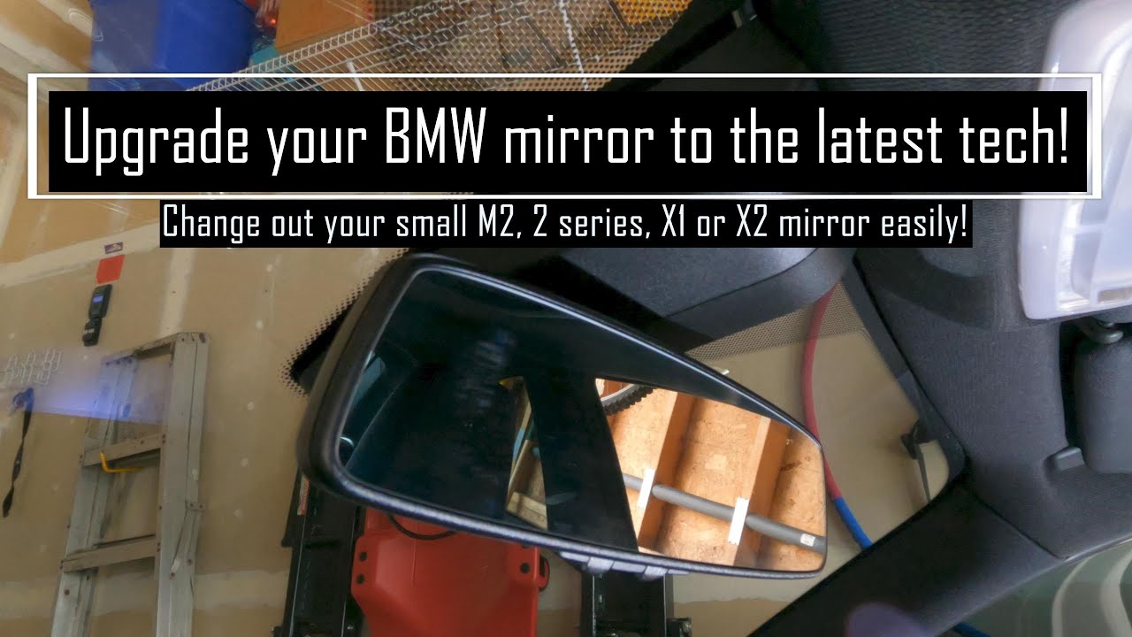 Переделка зеркала BMW F87 M2C своими руками — ЛЕГКО превратите свое маленькое зеркало в большую о...