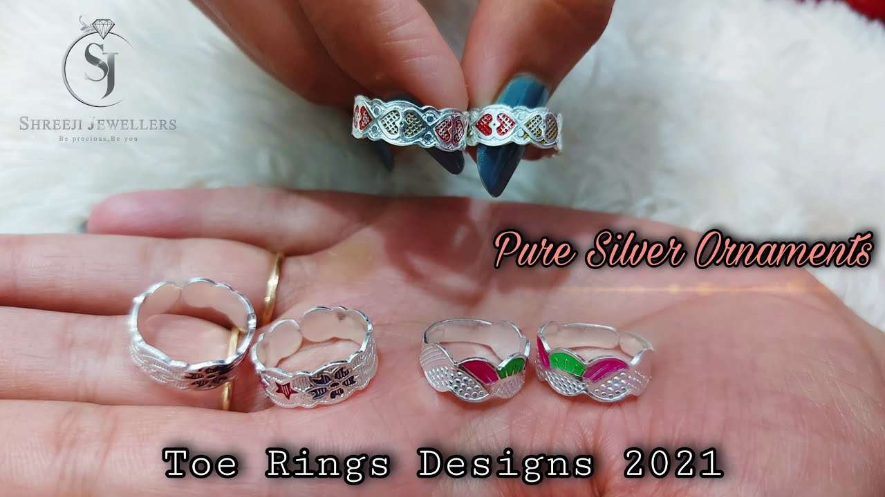 4K Latest Pure Silver TOE RING Design for girls | Fancy Leg Ring | Stylish Bicchiya | #jewelry 2021