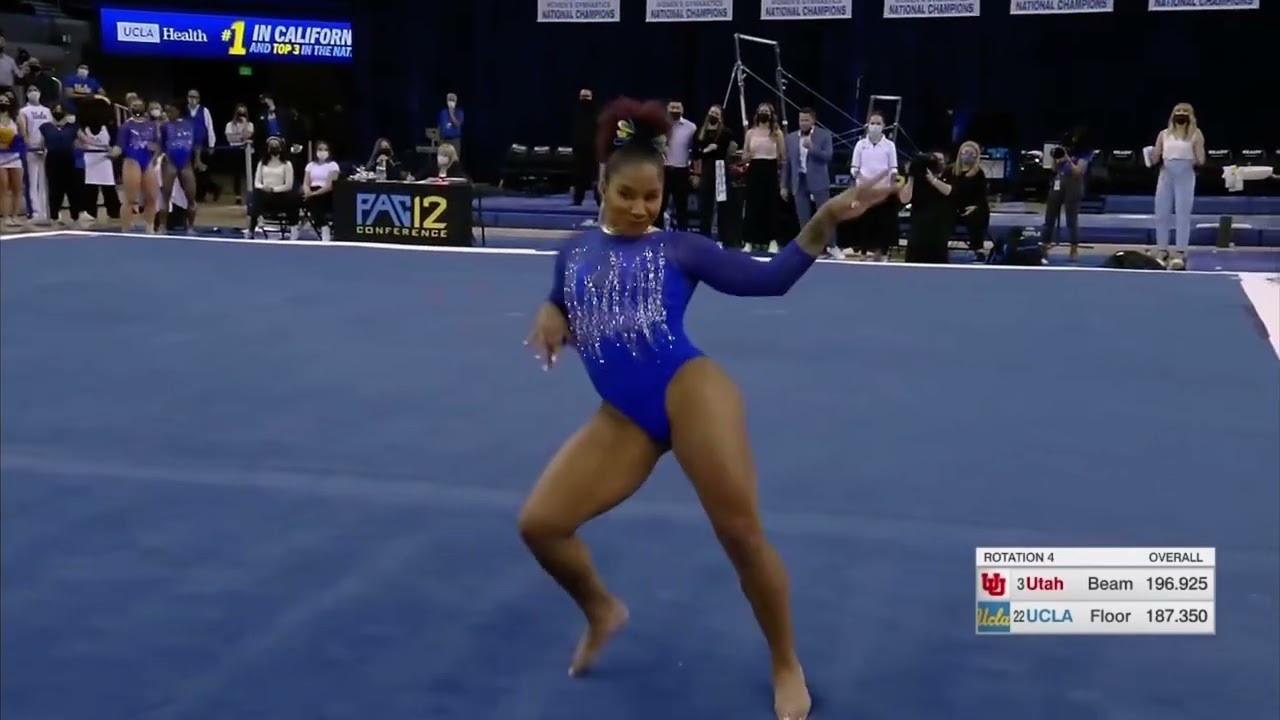 Jordan Chiles Perfect Floor + Reaction UCLA vs Utah 2022 10.000