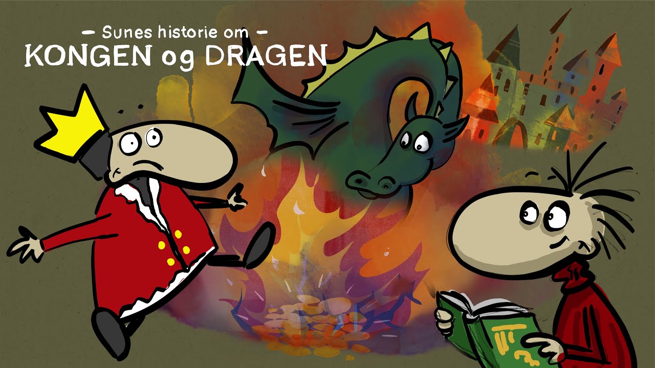 👑 Sunes historie om KONGEN OG DRAGEN 🐉 | Tegnede historier for børn | EggArt.dk