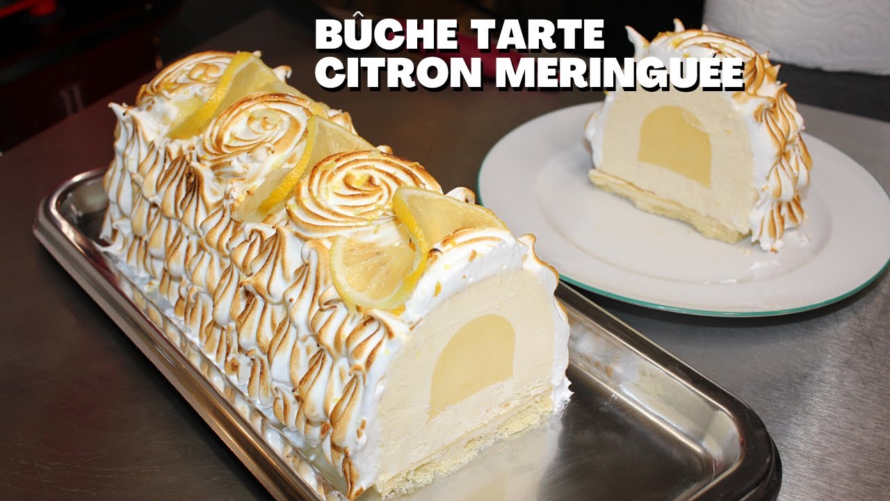 Bûche de Noël tarte citron meringuée