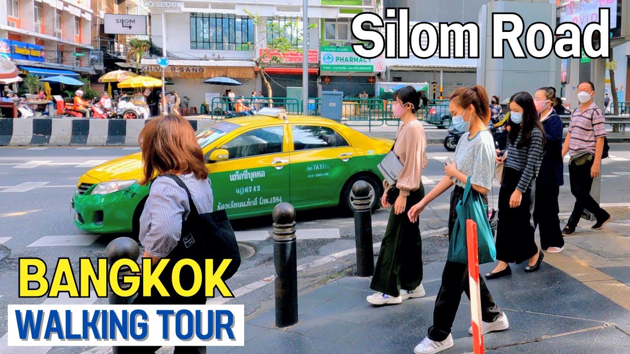 🇹🇭 Morning Walk in SILOM BANGKOK 2022 | Thailand 4K ASMR Non-stop 1 hour | Walking Tour #26