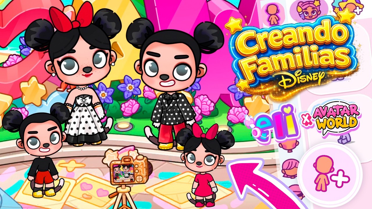 TUTORIAL para Crear a la FAMILIA de MINNIE Y MICKEY MOUSE GRATIS en Avatar World 🐭 Disney Pazu