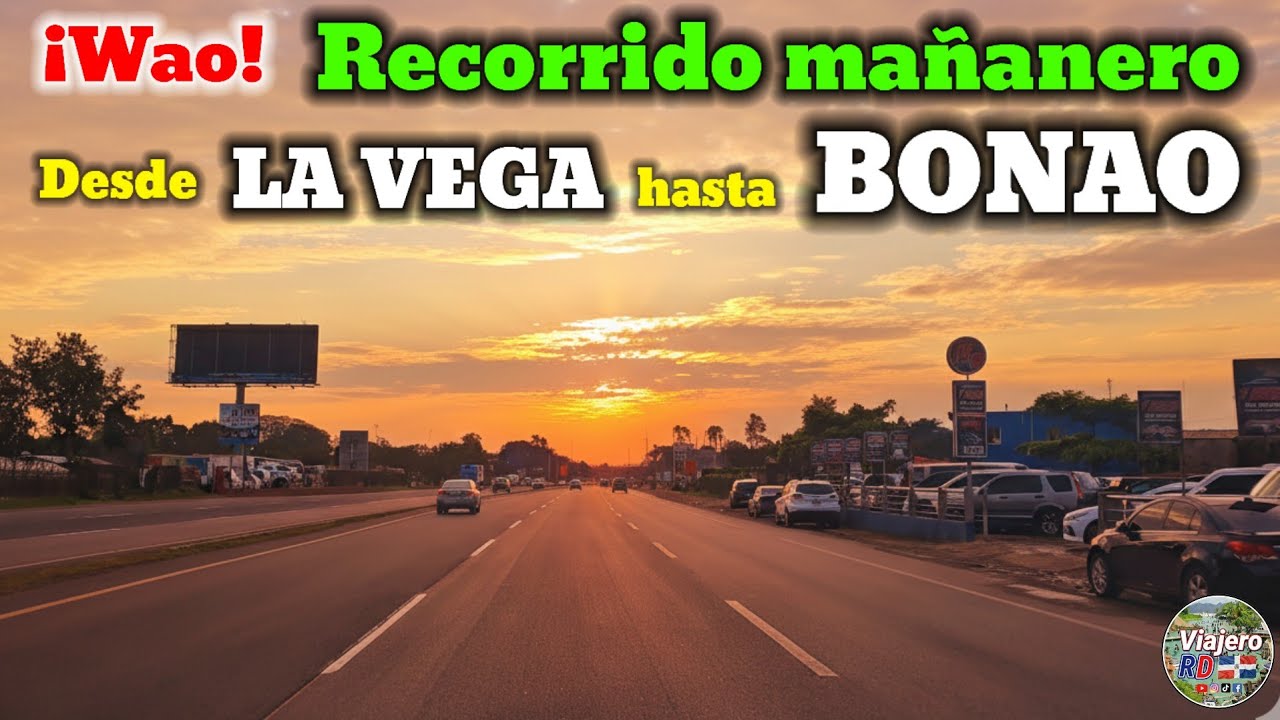 Hermoso recorrido por la Autopista Duarte en dirección a Bonao City, República Dominicana 