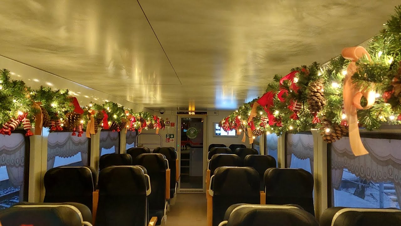 Christmas train from Kaunas to Vilnius (&Scaron;koda EJ575-012) 🇱🇹