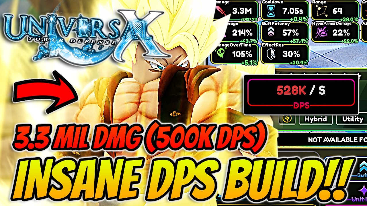 Лучший билд Гогеты с уроном более 500 000 в секунду в Universal Tower Defense X!