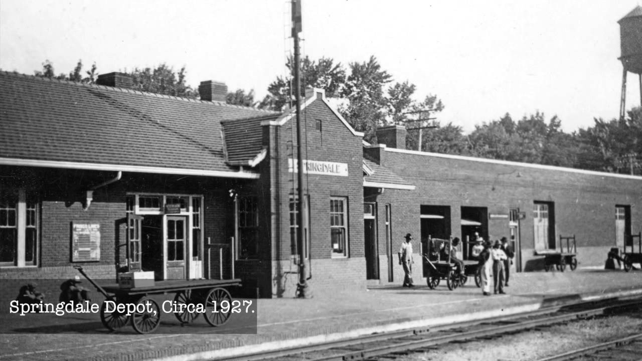 Historic Downtown Springdale Walking Tour: Arkansas and Missouri Train Depot