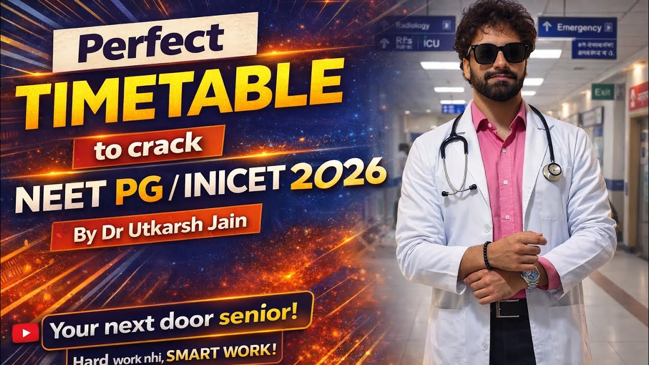 Perfect Timetable to Crack NEET PG / INICET 2026 | Smart Study Plan That Works l 