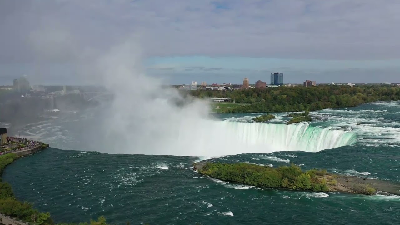 Mist Of Water Is Rising Up From The The  Force of Niagara-4K Stock Videos | NoCopyright|AllVideoFree