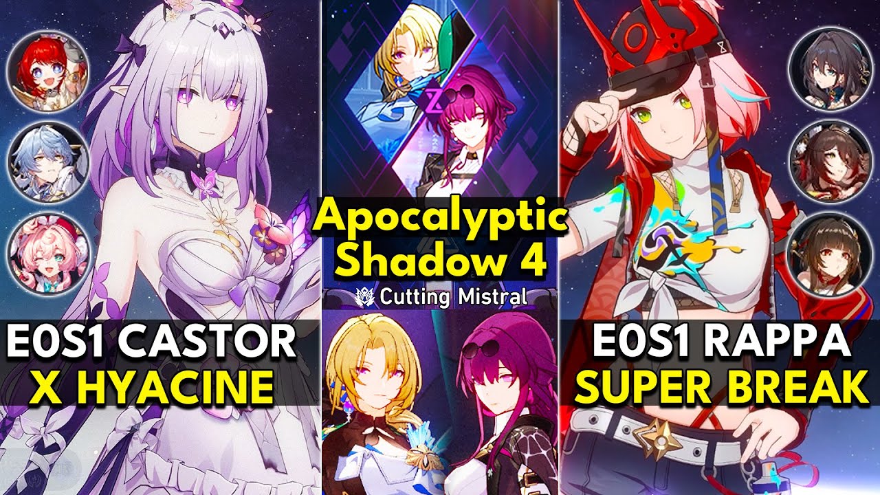 E0S1 Castorice x Hyacine & E0S1 Rappa SB | Apocalyptic Shadow Floor 4 3 Stars |Honkai: Star Rail 3.3