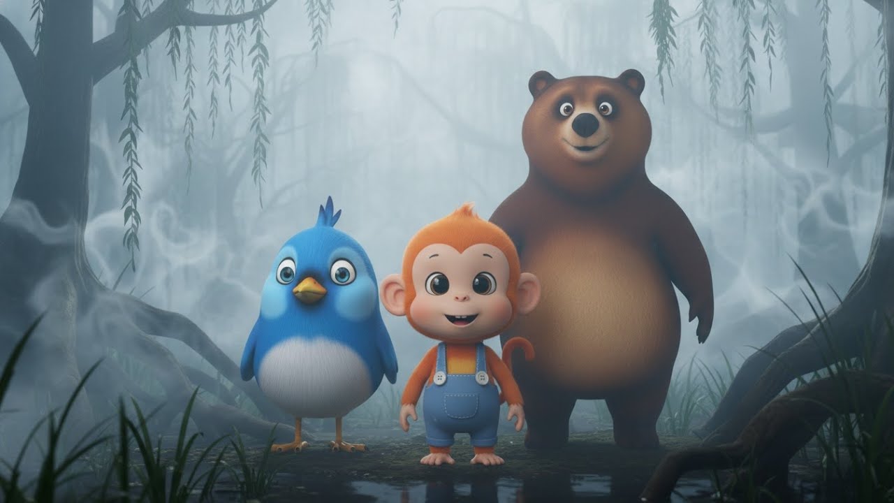 Halu the monkey explores the mysterious swamp #monkey