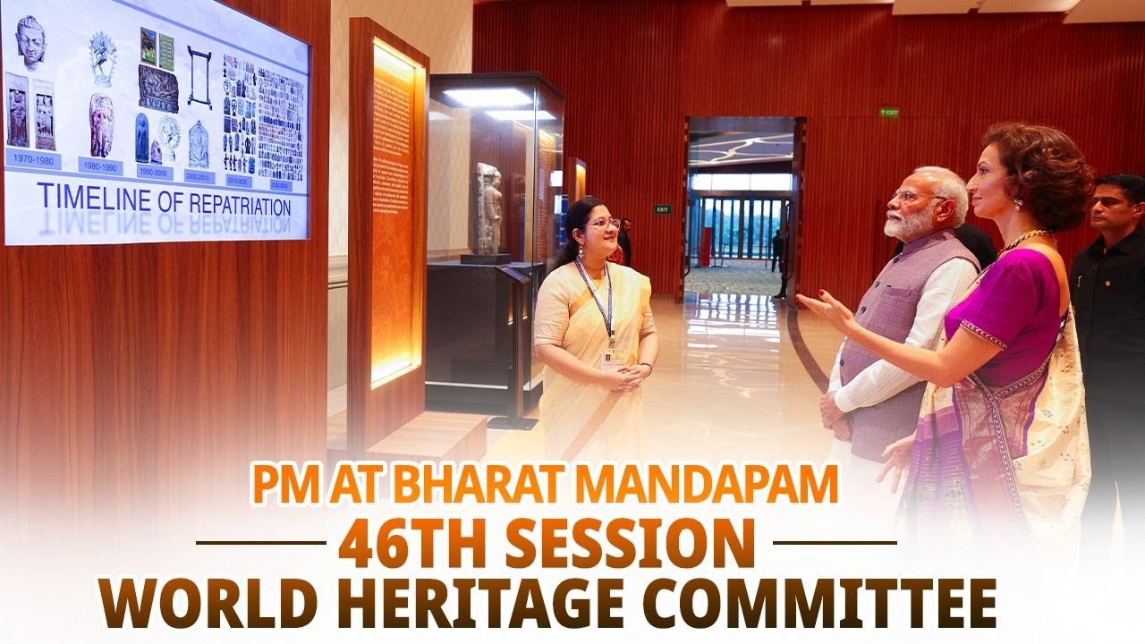 PM Modi at Bharat Mandapam for inauguration of 46th Session of the World Heritage Committee