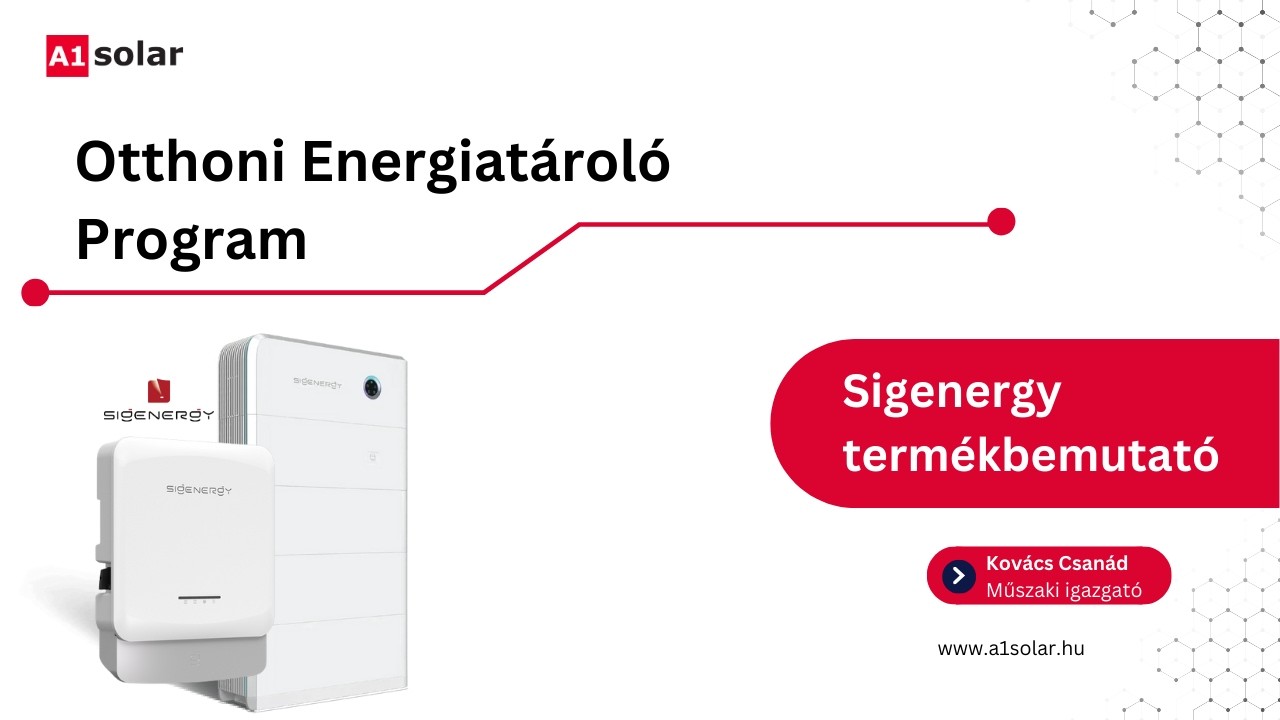 Sigenergy termékbemutató