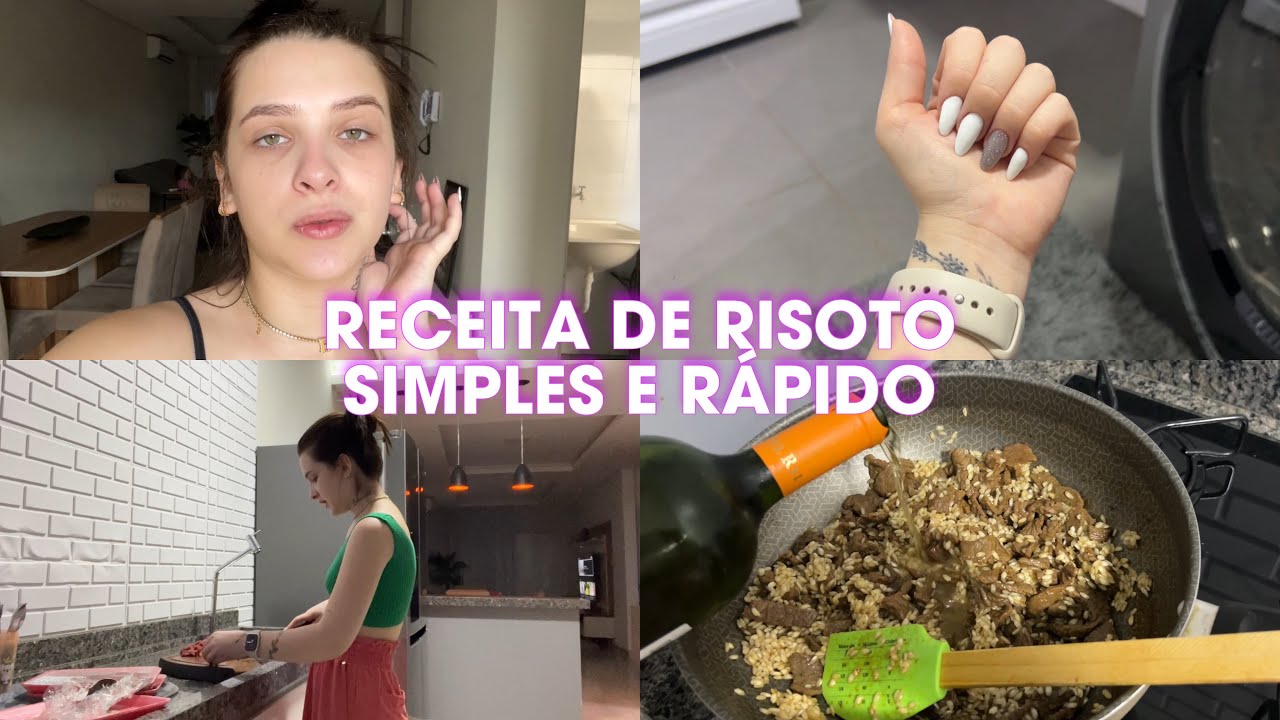 VLOG DE ROTINA DO MEU DIA!! + ENSINEI A FAZER UM RISOTO DE FILÉ SIMPLES E FÁCIL