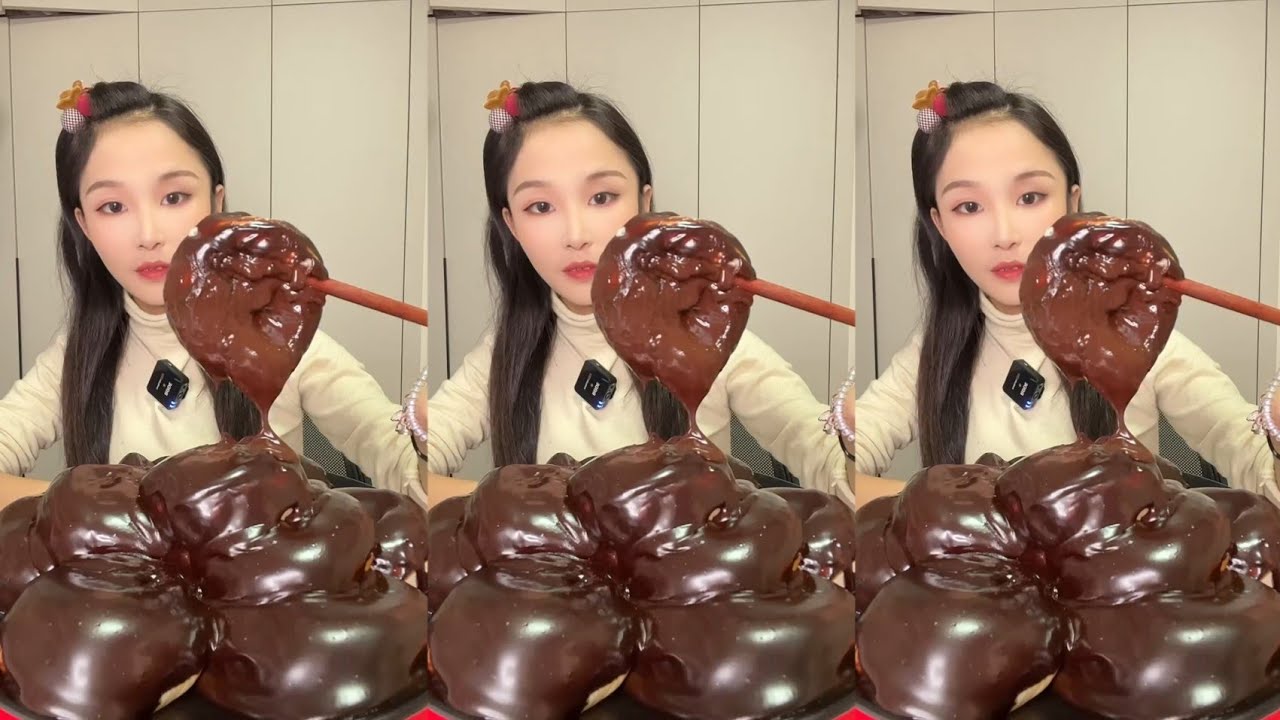 ASMR MUKBANG Nutella Bread food EATING SHOW